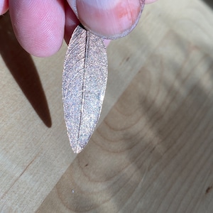 Leaf pendant, Real leaf, Copper electroform (762)