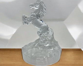 RCR Crystal Horse Figurine - Vintage Lead Crystal Stallion