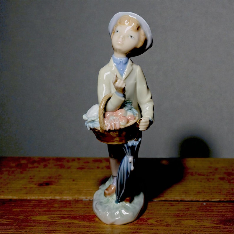 Lladro "Little Gardener" ("Boy with Basket & Umbrella"), model number 4726 image 1