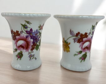 Royal Crown Derby, Royal Antoinette, Small 3” Tall Pot Vase