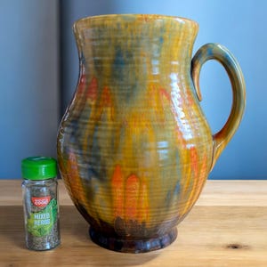 Grand vase couronne ducal | vers les années 30 | émail goutte à goutte | glaçage craquelé