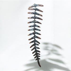 Delicate Fern Pendant | Real Fern Preserved in Rhodium & Copper Electroform | Nature-Inspired Jewelry