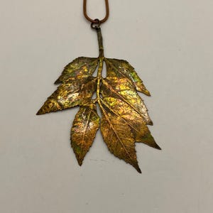 Electroformed Real Leaf Set | Copper & Fine Silver | Nature Inspired Art