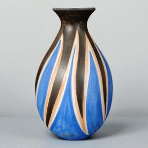 Soholm 1955 | Blue Wash Vase | mid-century Danish design | signed