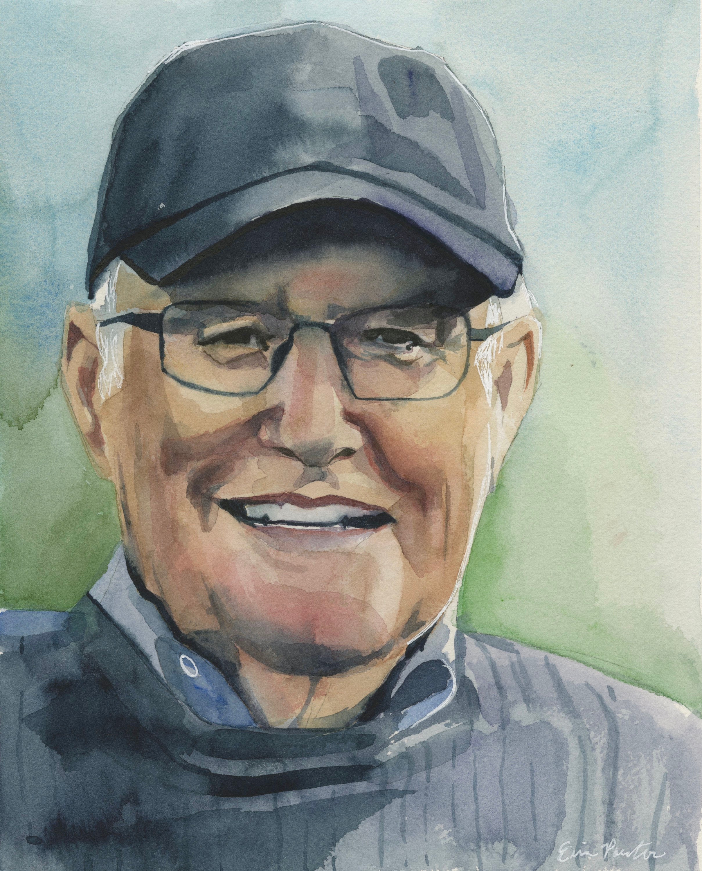 Custom Watercolor Portrait Hand Painted From Photo Gift Etsy