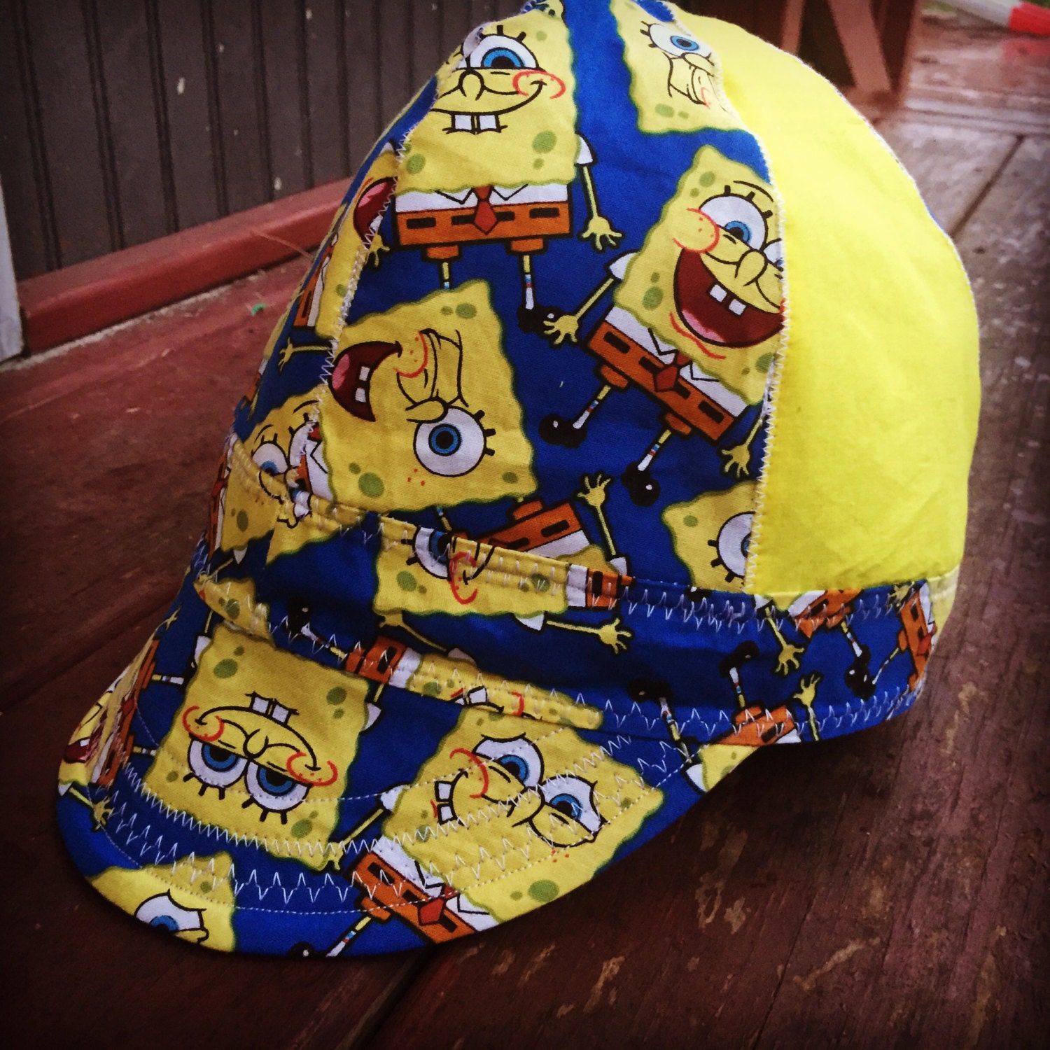 SpongeBob Welding Cap Cartoon Welding Cap Bright Kromer Custom Etsy
