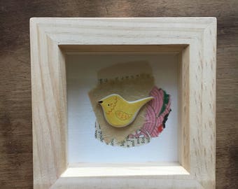 Mini box frame - Clay Bird