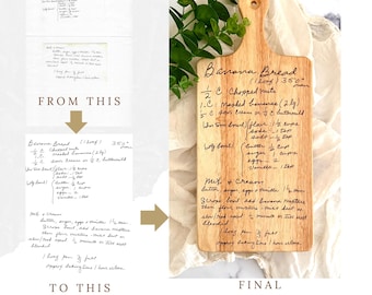 Handwritten Recipe SVG: Custom Engraving File (Digital Download)