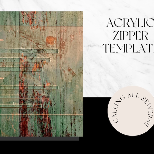 Zipper Overlay Acrylic Template Etsy Zipper Overlay Acrylic Template Etsy