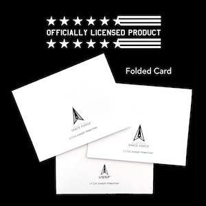 Personalized US Space Force Notecard Set, USSF Stationary