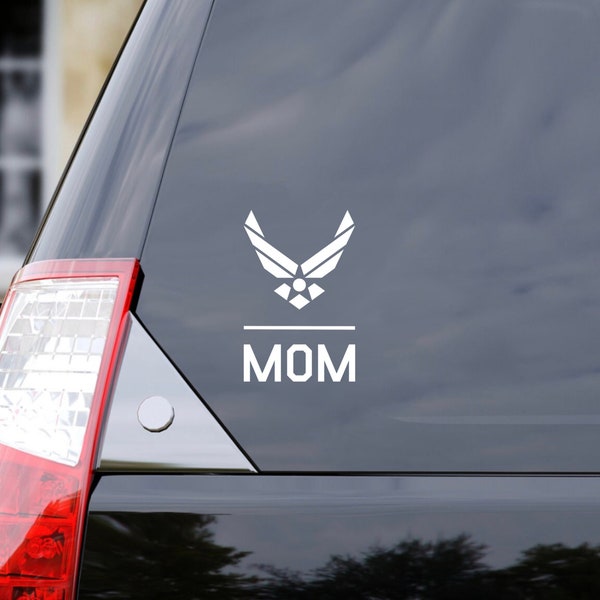 Air Force Mom Decal, usaf decal, Decal for Air Force mom, USAF mom gift, Air Force graduation gift, US Air Force mom decal for window