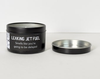 4 oz funny pilot candle, pilot going away gift, funny candle for pilot, aviation candle, flying gift, travel candle tin, flying candle