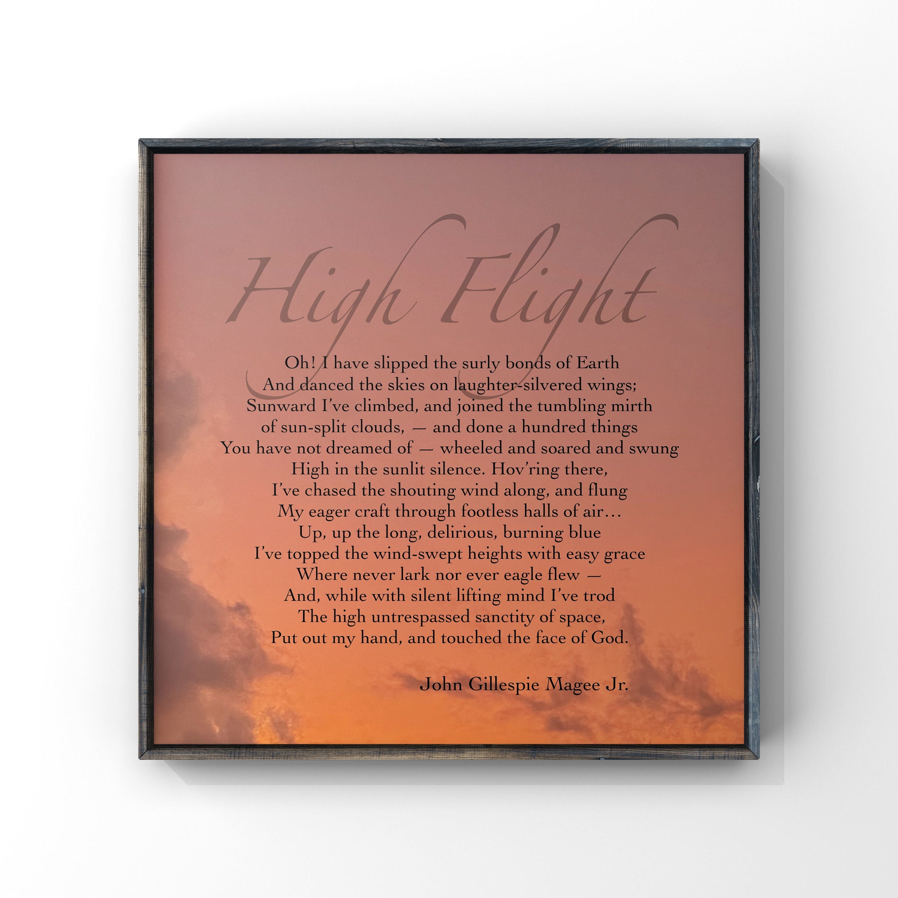 High Flight Poem Text Printable