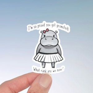 Dependapotamus, Military Stickers Funny, Dependa Sticker,  Military Spouse Stickers, Military Dependant, Gift for Military Wife, What rank