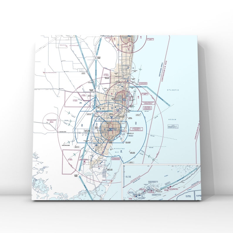 VFR Flyway Planning Chart Pilot Art Aviation Chart Canvas - Etsy