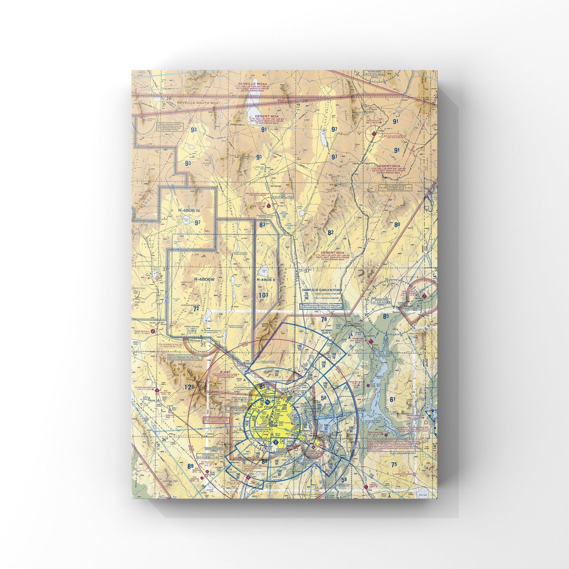 Custom Aviation Chart Canvas Print Pilot Flying Map Etsy