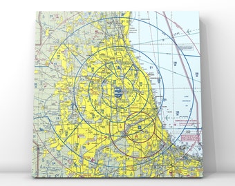 Terminal Area Map, Pilot Wall Art, Aviation Chart, Pilot Flying Map, FAA Chart, Pilot Gift, Flying Wall Decor, Airplane Wall Art, FAA Pilot