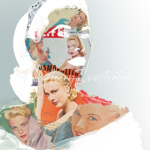 Grace Kelly Magazine Portrait Digitaler Kunstdruck