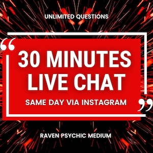 Gleicher Tag 30 Minuten Live Psychic Chat Lesung über Instagram .PDF.  Unbegrenzte Fragen während der Sitzung. Liebe. Werdegang. Zeitlinien. Timing.