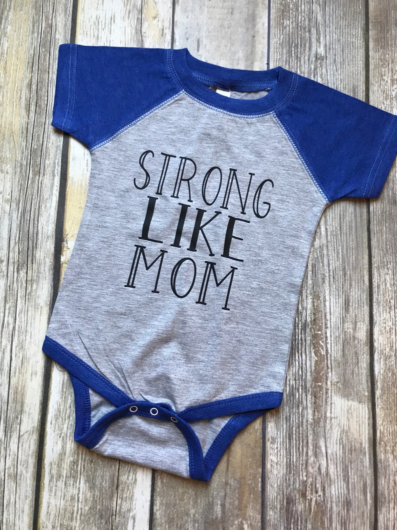 Baby Girl Baby Girl Gift New Baby Gift Baby Gift Mom Strong Baby Boy Baby Boy Gift Strong Like Mom Baby Shower Gift Infant Bodysuit