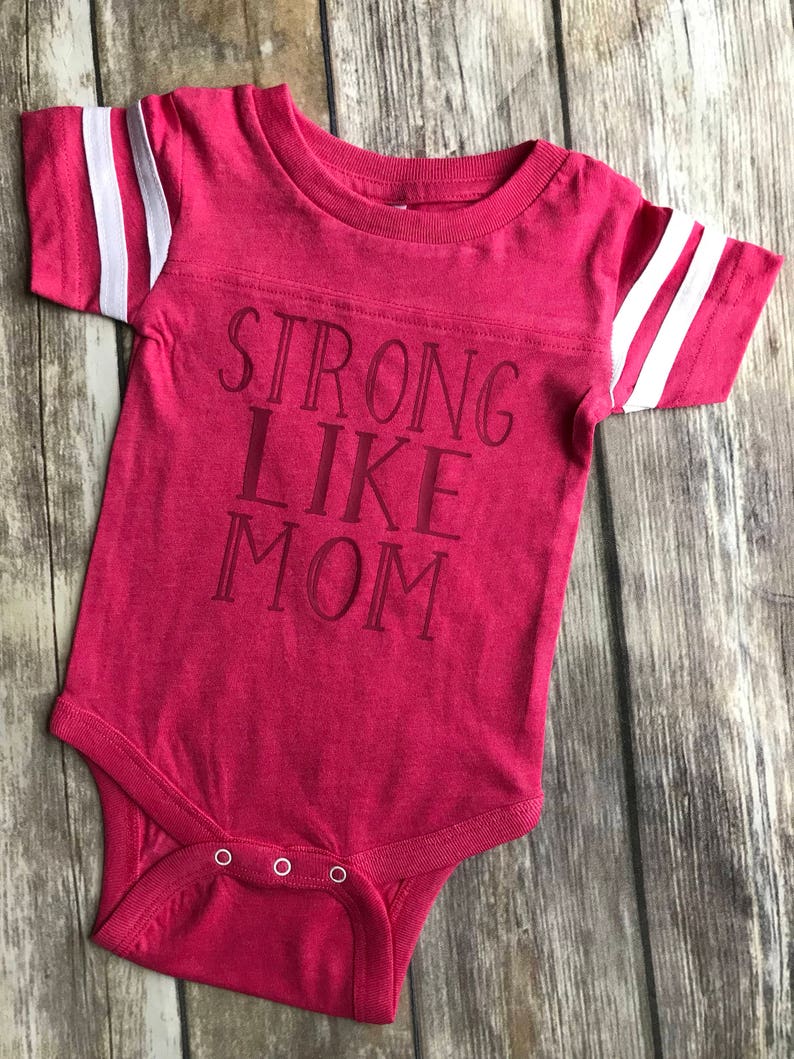 Baby Girl Baby Girl Gift New Baby Gift Baby Gift Mom Strong Baby Boy Baby Boy Gift Strong Like Mom Baby Shower Gift Infant Bodysuit