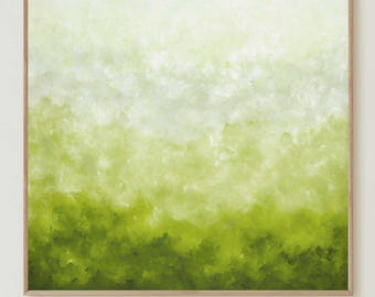 Abstract Painting, Modern Painting on Canvas, Extra Large Wall Art, Original Artwork for Walls, Abstract Art, Acrylic Painting, Green Art