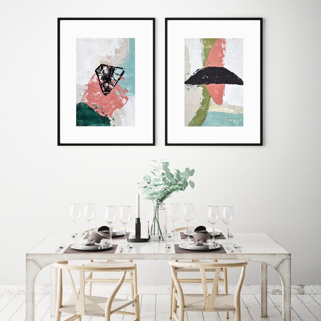 Abstract Painting, Set of 2, Original Abstract Art, Painting Set, Acrylic Painting, Canvas Wall