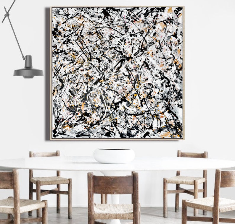 Abstract Painting Large Wall Art Ochre Canvas Art Original Etsy