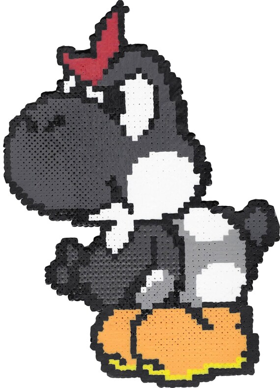 Black Yoshi Perler Paper Mario The Thousand Year Door Etsy