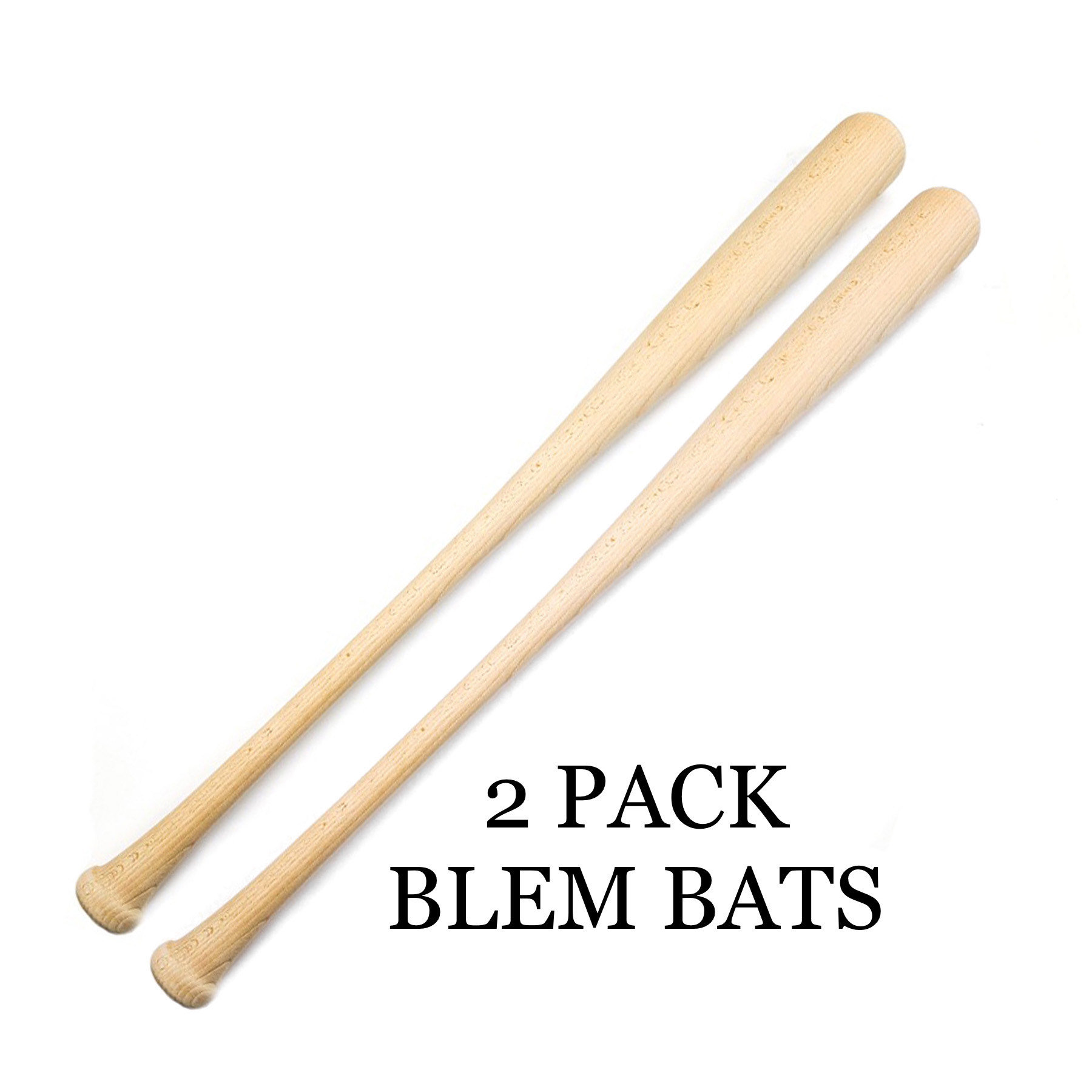 1 34" Wood Baseball Bats Ash Wood GAME READY Blem Cupped 