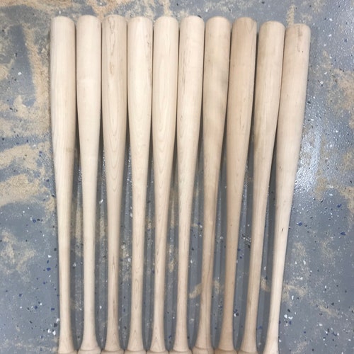 Lot De 5 Mini Battes De Baseball En Bois Naturel 18 Pouces - Collection Vintage