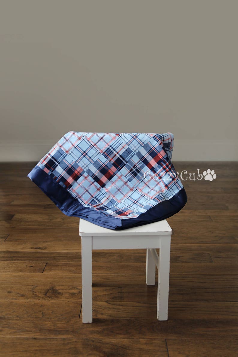 Blanket 100/% Cotton Nautical Whales Baby Blanket Flannel Navy Boy Blanket Nautical Plaid Blanket Swaddle Blanket Stroller Blanket