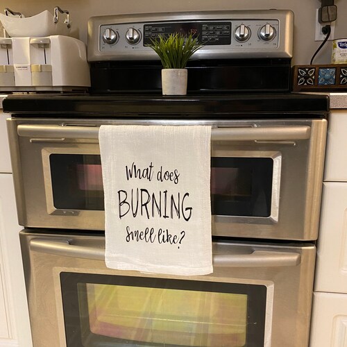 What Does Burning Smell Like Tea Towel Etsy Canada