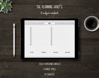 The Planning Habit's 20 Subject Notebook