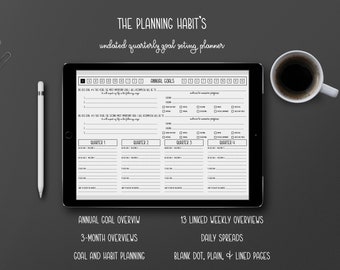 Planificador trimestral de establecimiento de objetivos de The Planning Habit