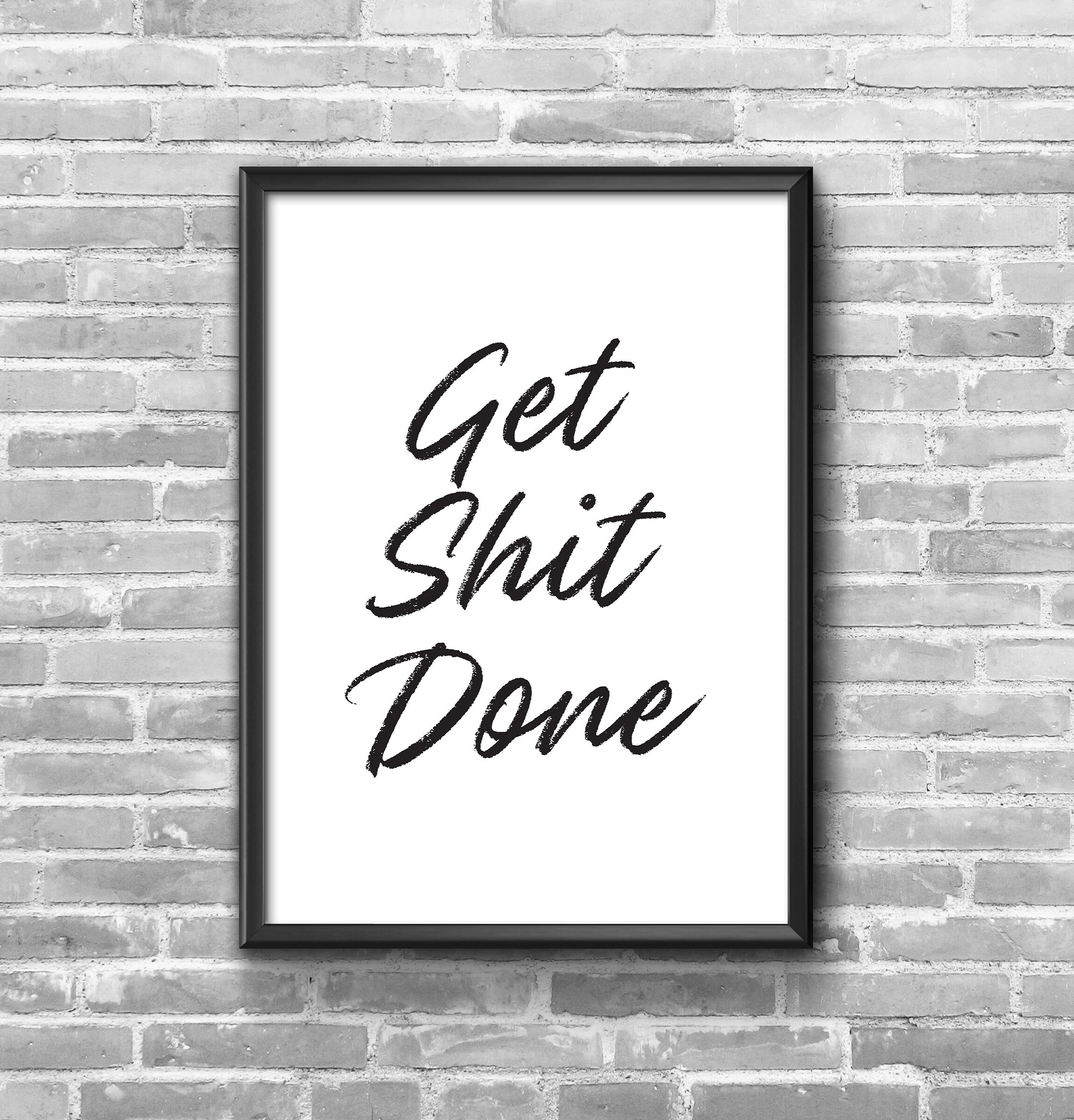 Get Shit Done Office Wall Art Wall Decor Printable Wall Art Wall Art - Etsy
