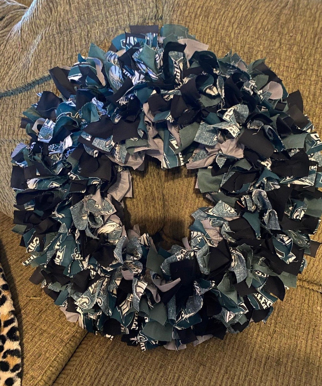 Philadelphia Eagles Rag Wreath - Etsy