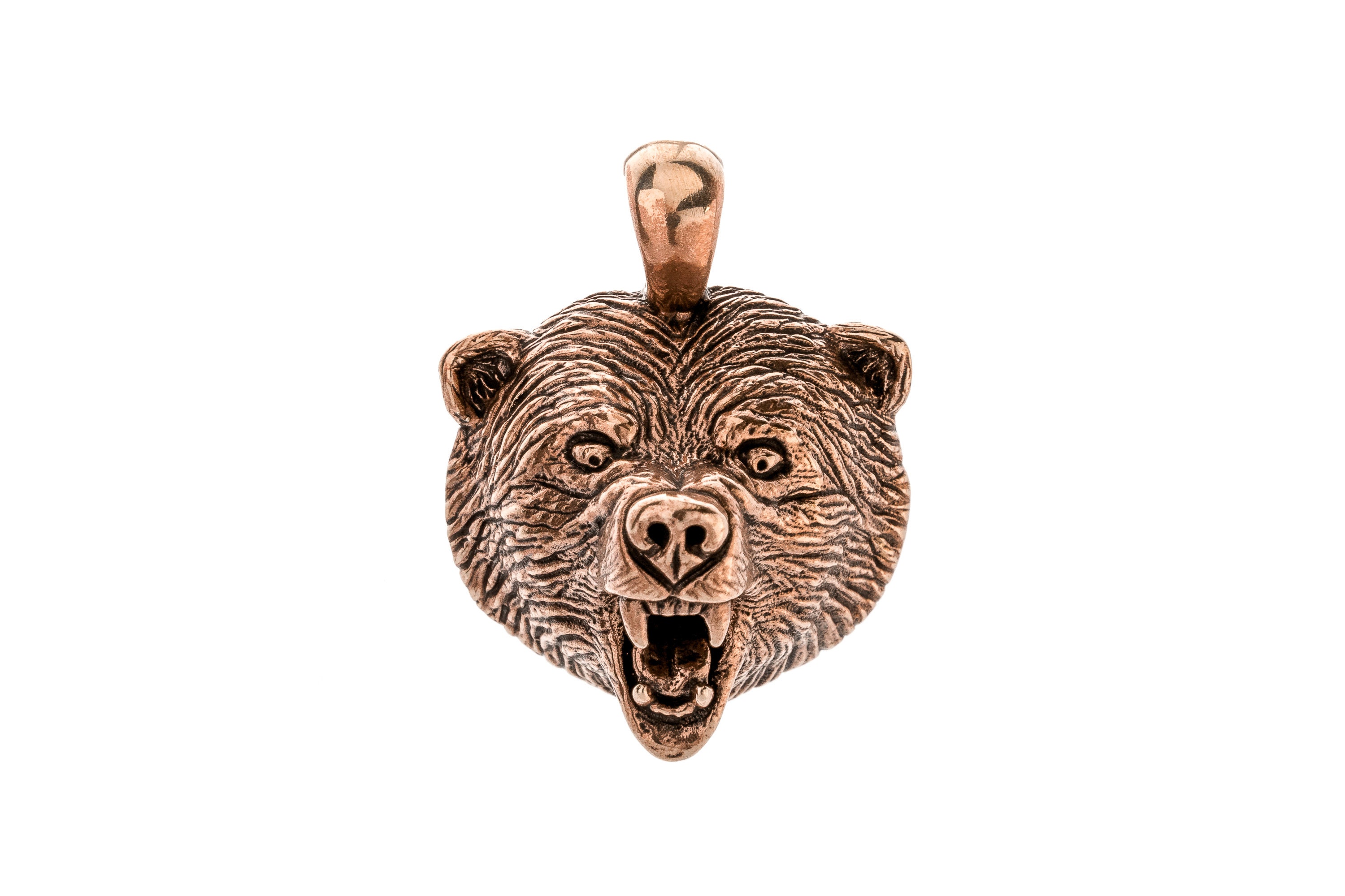 Bear Pendant Bear Jewelry Animal Jewerly Necklace for Men Head Etsy