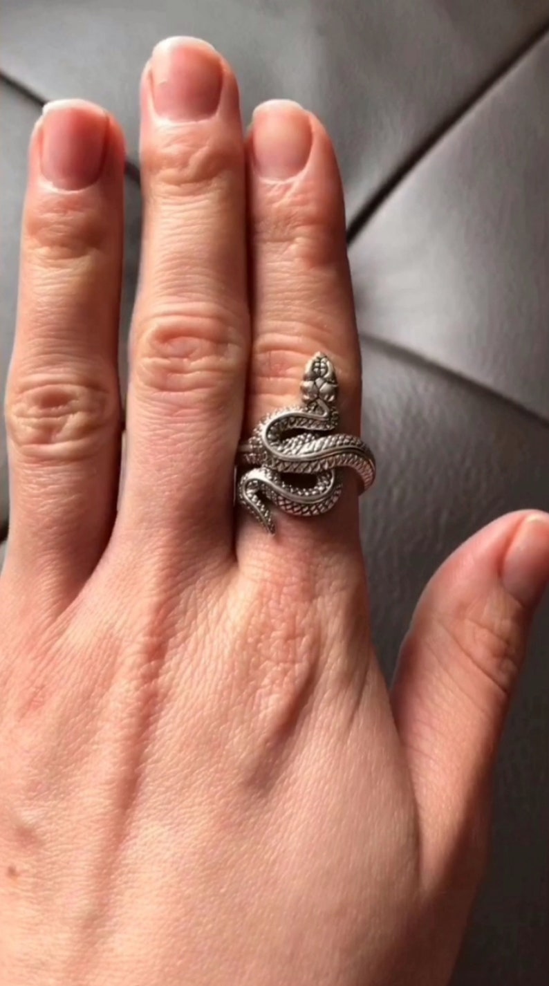 realistic snake ring