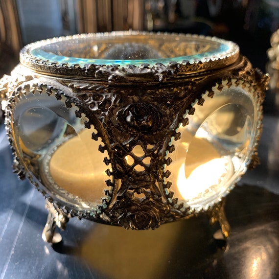 Vintage Ormolu Gold Jewelry Caskets
