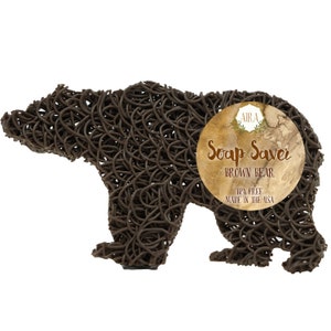 Aira Bear Soap Saver - Soap Dish / Soap Holder Accessory - BPA Free Soap Holder - Drains Water, Circulates Air, Maximizes Soap Life