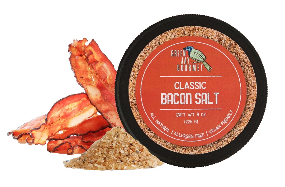 Bacon Salt BBQ Rub Meat Seasoning Gourmet Salt Classic, Maple Bacon