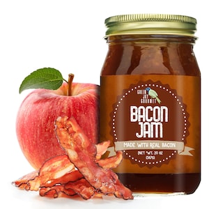 Bacon Jam - Classic Spread for Burgers, Sandwiches, Toast, Charcuterie - Sweet & Savory Flavoring for Meats - 20 Oz