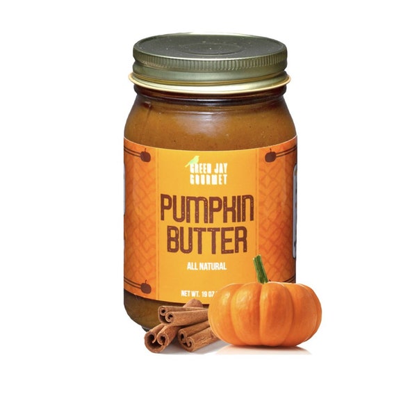 Pumpkin Fruit Butter- All Natural, Gluten-Free, Pumpkin Fruit Spread- Excellent Gift- 19 oz Jar
