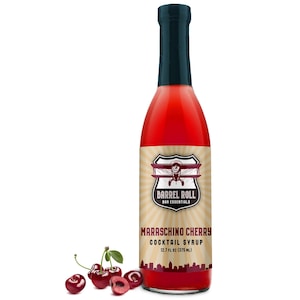 Maraschino Cherry Cocktail Syrup by Barrel Roll Bar Essentials- 12.7 oz