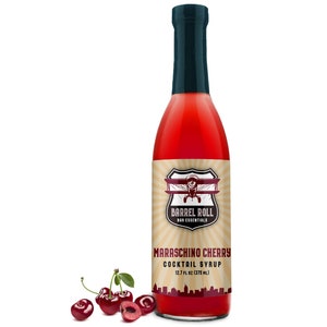 Maraschino Cherry Cocktail Syrup- Dark and Maraschino Cherry Syrup- 12.7 oz