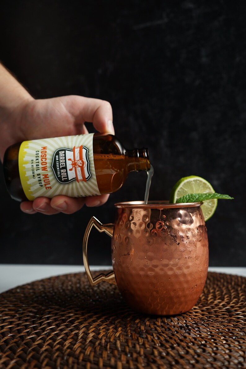 Moscow Mule Cocktail Mix Real Ingredients Only Easy to Use Excellent Gift 8 Ounce Bottle 9 Flavors Excellent Gift image 3