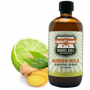 Moscow Mule Cocktail Mix Real Ingredients Only Easy to Use Excellent Gift 8 Ounce Bottle 9 Flavors Excellent Gift image 2