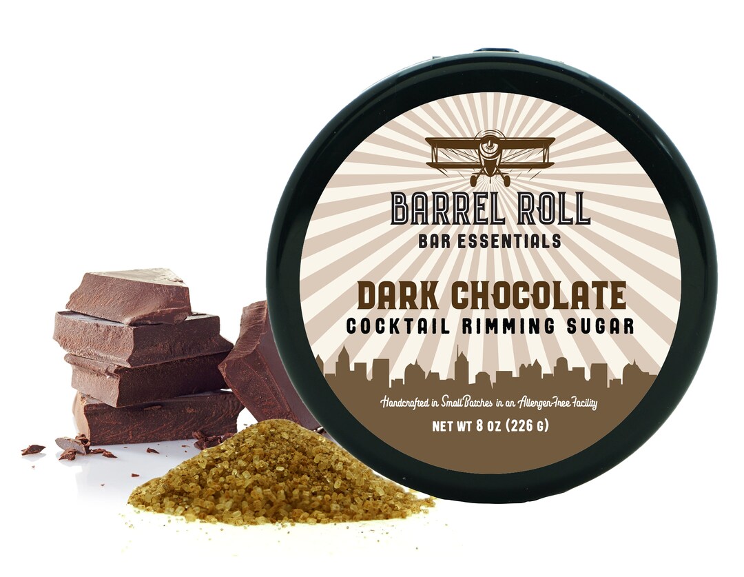 Dark Chocolate Cocktail Rimming Sugar by Barrel Roll Bar Essentials - 8 ...
