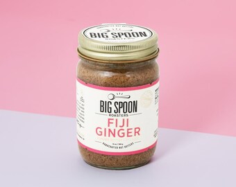 Fiji Ginger Almond Butter by Big Spoon Roasters- Simple Ingredients- Unique Flavors- Low Sugar- Vegan Nut Butter- Amazing Gift!